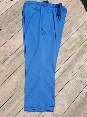 Botany 500 Dress Pants Mens 48xM Blue Polyester Slacks NWT Classic Fit